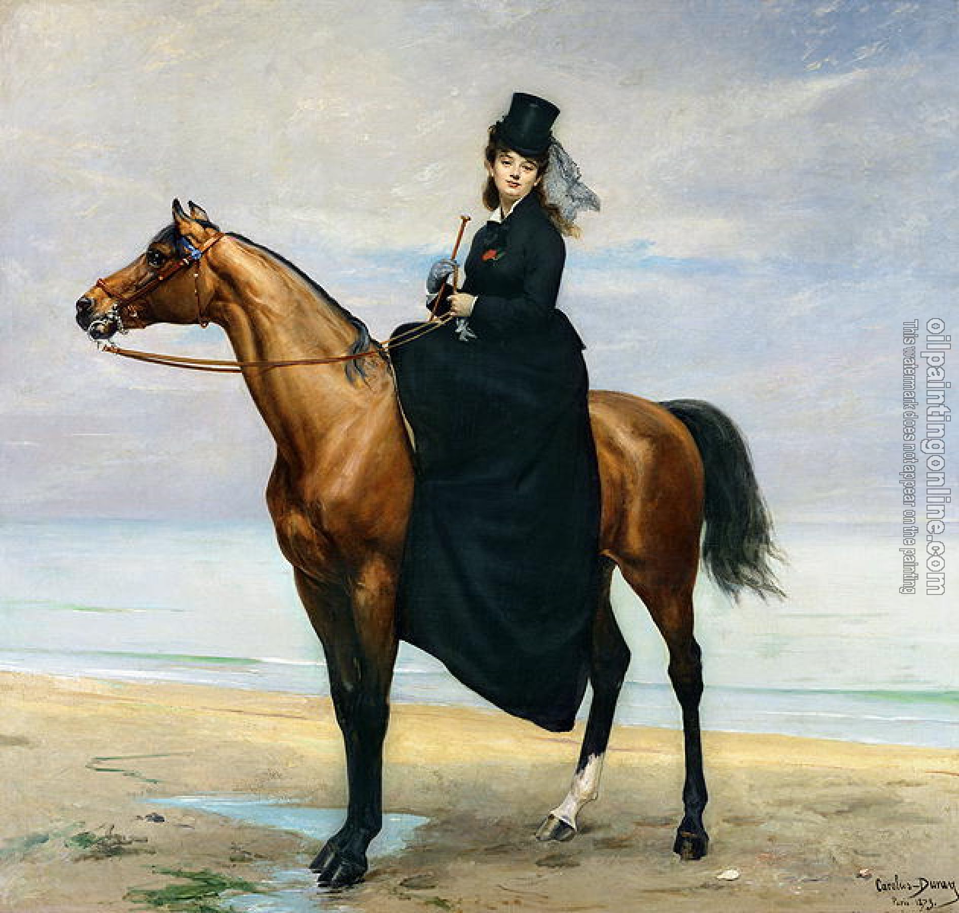Carolus-Duran - Equestrian Portrait of Mademoiselle Croizette